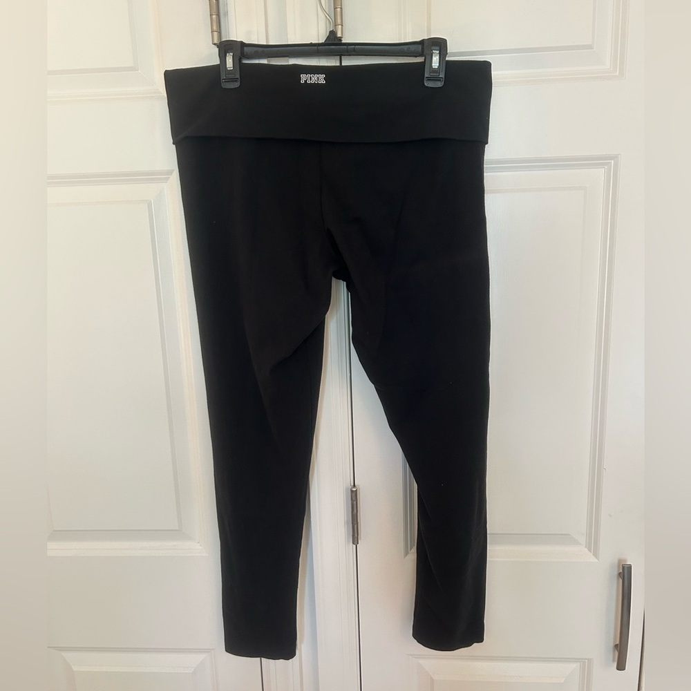 Victoria’s Secret PINK Fold-over Leggings in Black